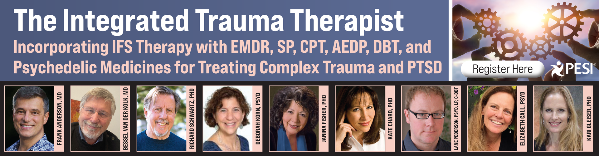an ad for a pesi course for professionals on treating trauma
